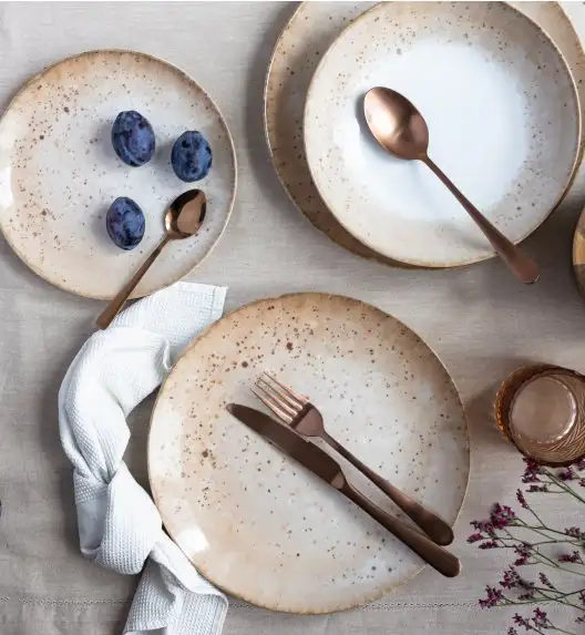 LUBIANA BOSS KERAJET | 438V6 KJ | PIASEK | Serwis obiadowy 18/54 elementy | 9155