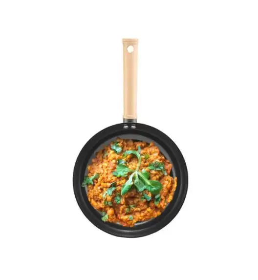 AMBITION NATURAL Patelnia 20 cm z powłoką nieprzywierającą Qualum Ceramic / indukcja