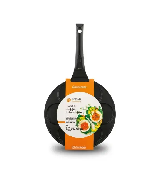 TADAR Patelnia do pancakes i placków 26,5 cm / czarna / non-stick / indukcja