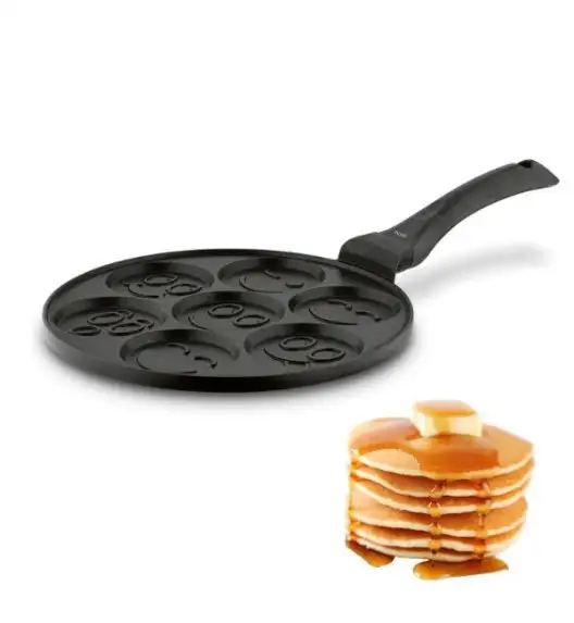 TADAR EMOTKI Patelnia do pancakes i placków 26,5 cm / czarna / non-stick / indukcja