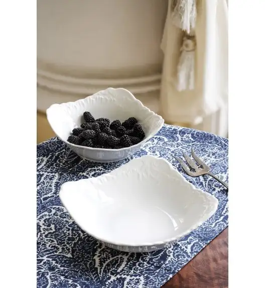 ĆMIELÓW ROCOCO 0001 MARIA Salaterka kwadratowa 24 cm / porcelana