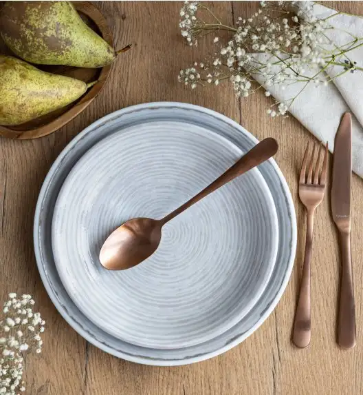 LUBIANA KERAJET | 709 KJ BRĄZOWY | Serwis obiadowy 6/18 elementów | 9174A