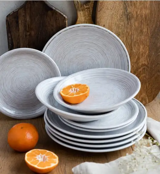 LUBIANA KERAJET | 709 KJ BRĄZOWY | Serwis obiadowy 18/54 elementy | 9174A