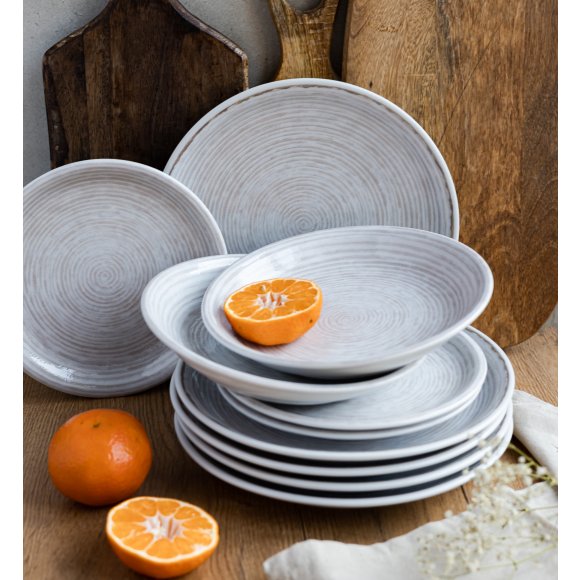 LUBIANA KERAJET | 709 KJ BRĄZOWY | Serwis obiadowy 18/54 elementy | 9174A