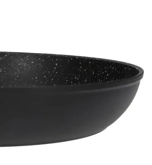 ZWIEGER FORTE Komplet patelnia aluminiowa 28 cm / powłoka granitowa PFLUON + pokrywka silikonowa