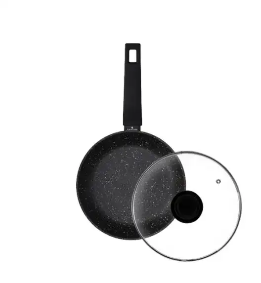 ZWIEGER FORTE Komplet patelnia aluminiowa 20 cm / powłoka granitowa PFLUON + pokrywka