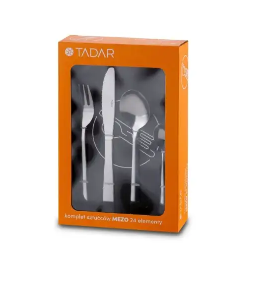 TADAR MEZO Sztućce Komplet 24 el pudełko / 6 osób / połysk