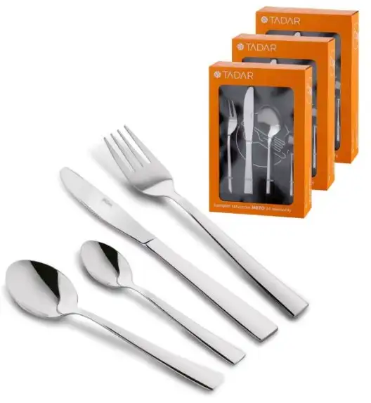 TADAR MEZO Sztućce Komplet 72 el pudełko / 18 osób / połysk