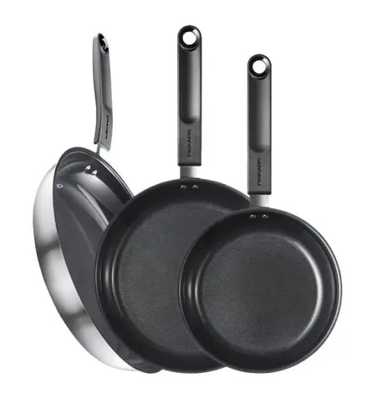 FISKARS FUNCTIONAL FORM Komplet patelni 20, 24, 28 cm / powłoka Ceratec™