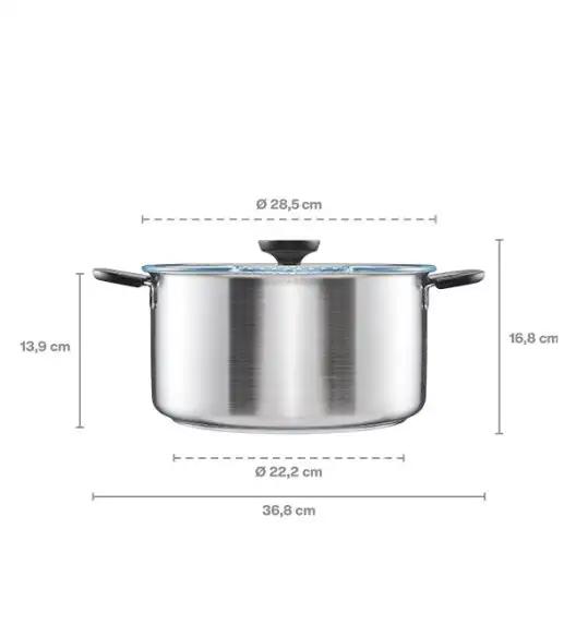 FISKARS FUNCTIONAL FORM Komplet garnki z pokrywkami 8 el + Patelnie 20, 24, 28 cm + pokrywki TADAR / powłoka Ceratec™