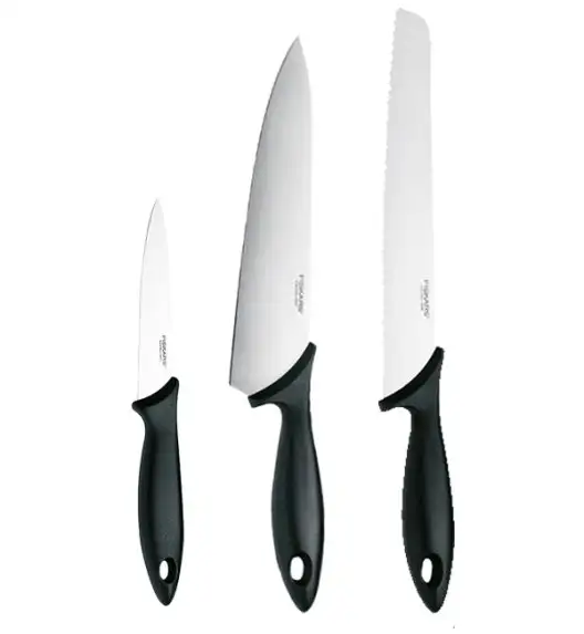 FISKARS ESSENTIAL Komplet 5 noży (kuchenne +Szefa) w pudełku