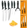 FISKARS ESSENTIAL Komplet 5 noży (kuchenne +Szefa) w pudełku + Skrobaczka ESSENTIAL