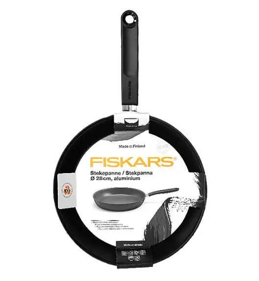 FISKARS KITCH'N 1055650 Patelnia 28 cm + pokrywka silikonowa / powłoka nieprzywierająca