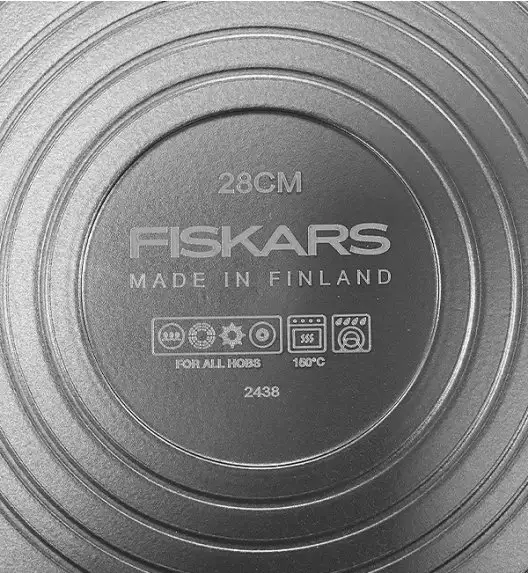 FISKARS KITCH'N 1055650 Patelnia 28 cm + pokrywka silikonowa / powłoka nieprzywierająca