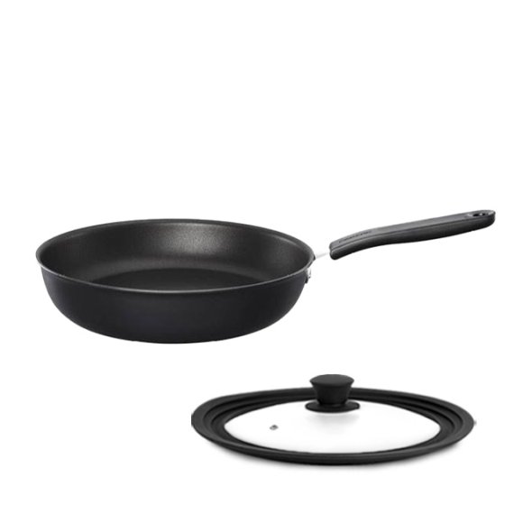 FISKARS KITCH'N 1055650 Patelnia 28 cm + pokrywka silikonowa / powłoka nieprzywierająca