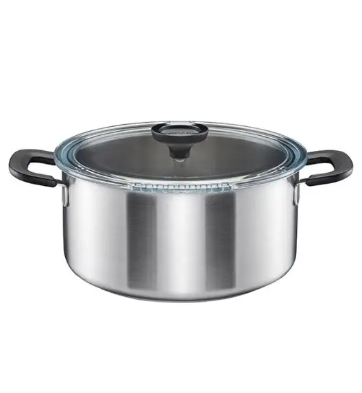 FISKARS FUNCTIONAL FORM Komplet garnki z pokrywkami 8 el + Patelnia KITCH'N 28 cm + pokrywka silikonowa