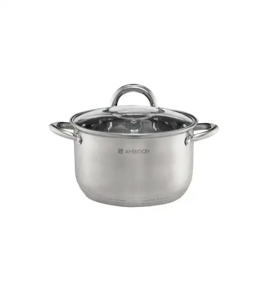 AMBITION SOLAR Komplet garnków z pokrywkami 8 el / stal nierdzewna / indukcja