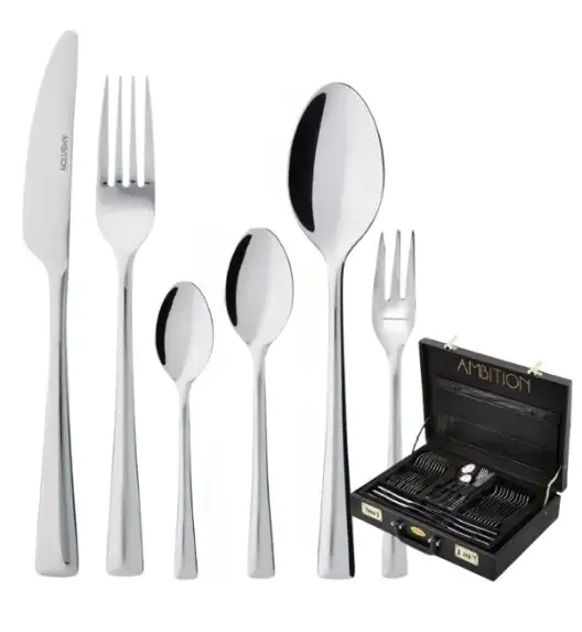AMBITION SIENA Sztućce Komplet 72 el w walizce dla 12 osób / stal