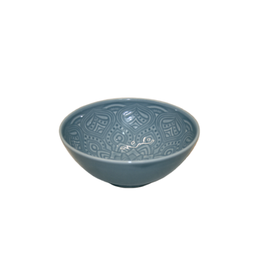 LUBIANA ORIENTAL | K9 SZARO - NIEBIESKI | 6x salaterka 15 cm | porcelana luz 