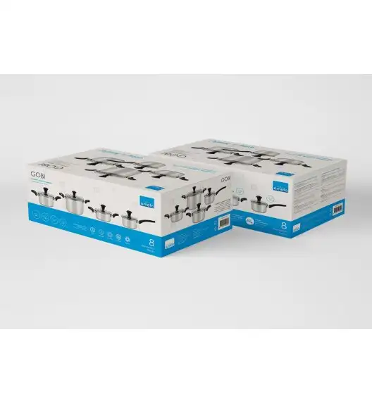 WYPRZEDAŻ! AMEFA SAHARA Komplet garnków 10 elementów / stal nierdzewna