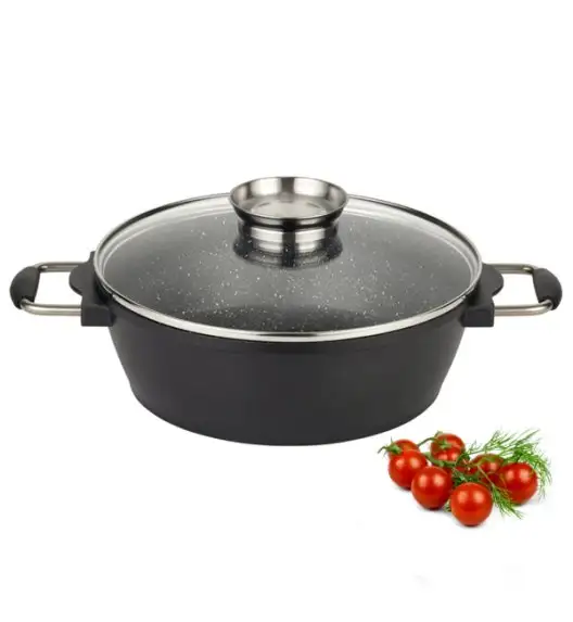 WYPRZEDAŻ! ELO SILONCAST Brytfanna 28 cm z pokrywką / 4,0 L / aluminium / indukcja