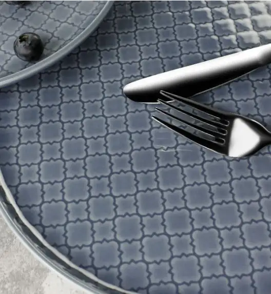 LUBIANA MARRAKESZ SZARY K9 SEASIDE | Spodek 15 cm | szaro - niebieski