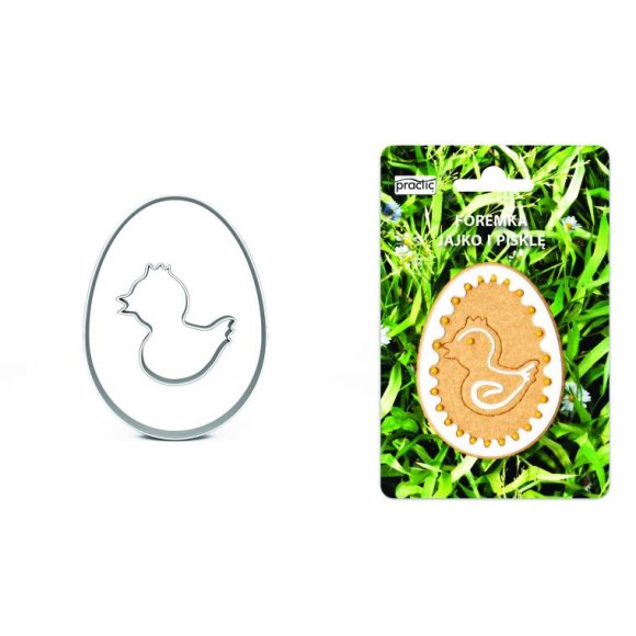 PRACTIC Foremka do wykrawania ciastek / JAJKO i PISKLE / stal nierdzewna