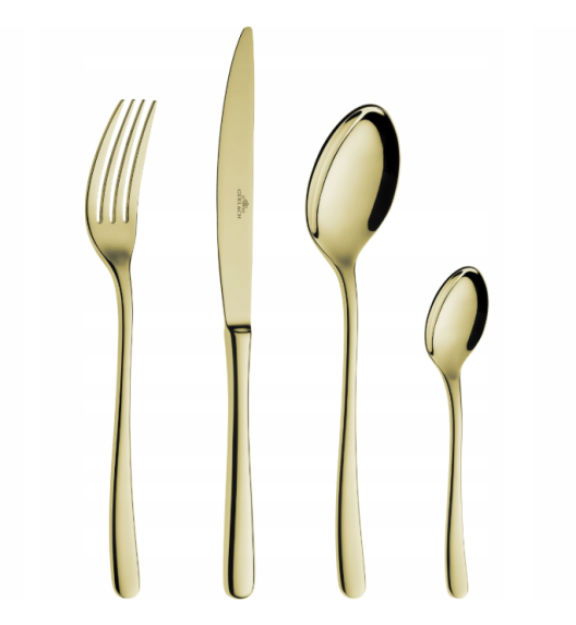 GERLACH MUZA GOLD Sztućce Komplet 48 el pudełko / 12 osób / połysk / złote sztućce