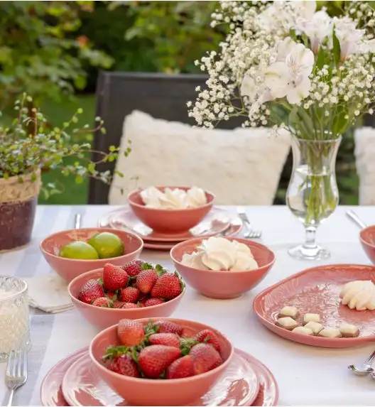 LUBIANA ORIENTAL | KK00 | KORAL | 6x salaterka 15 cm | porcelana luz 