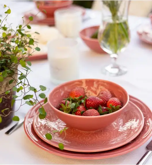 LUBIANA ORIENTAL | KK00 | KORAL | 12x salaterka 15 cm | porcelana luz 