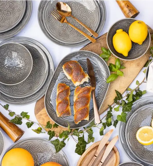 LUBIANA ORIENTAL | KM00 | SZARY | Salaterka 15 cm | porcelana luz 