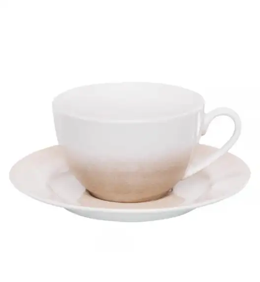 AMBITION PLAYA Filiżanka 220 ml + Spodek 15 cm / piaskowy odcień