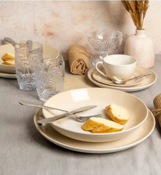 AMBITION PLAYA Serwis obiadowy 54 el dla 18 osób / piaskowy odcień