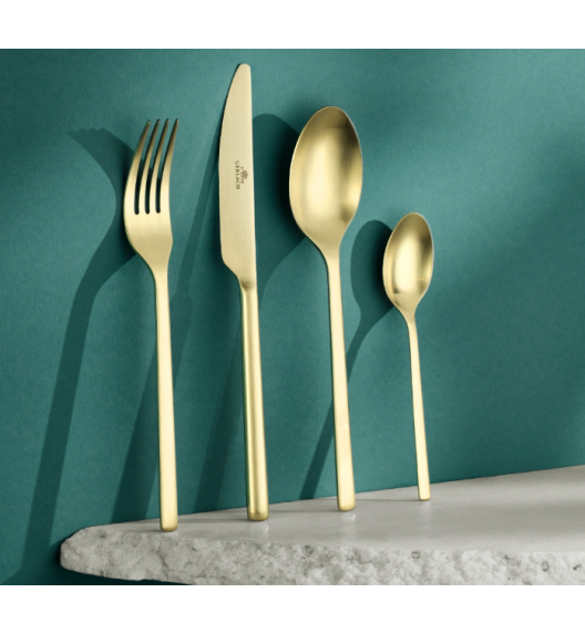 GERLACH MODERN GOLD Sztućce Komplet 72 el pudełko / 18 osób / mat / złote sztućce