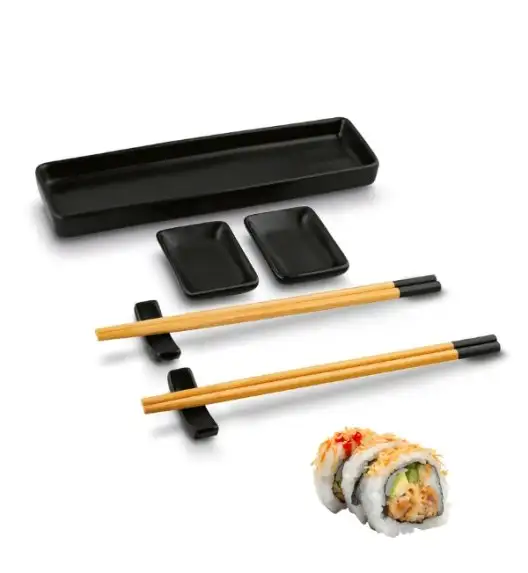 TADAR SUSHI ZESTAW 7 ELEM. 1xTALERZYK, 2xMISECZKA DO SOSU, 2xPAŁECZKI,2xPODSTAWKA POD PAŁECZKI
