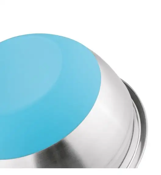 KONIGHOFFER MISKA NIERDZEWNA SATYNOWA 20X9,5CM SILIKONOWA PODSTAWA NIEBIESKA