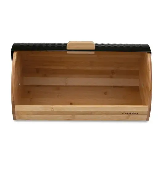 KONIGHOFFER GEOMETRIC CHLEBAK BAMBUSOWY CZARNY 36X25X16,8CM
