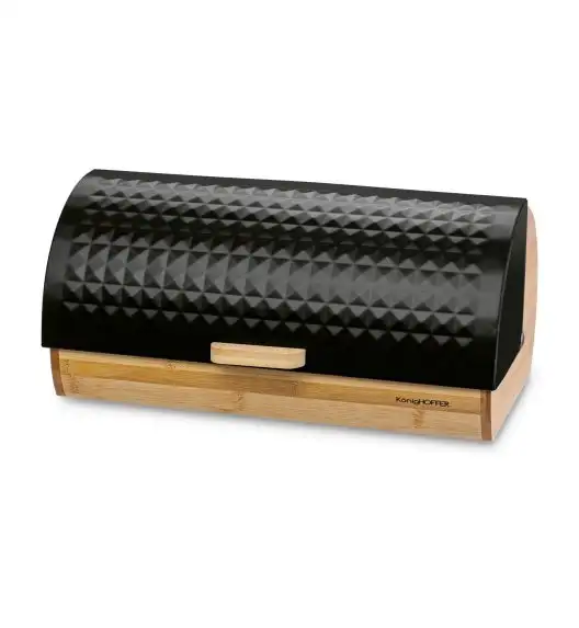 KONIGHOFFER GEOMETRIC CHLEBAK BAMBUSOWY CZARNY 36X25X16,8CM