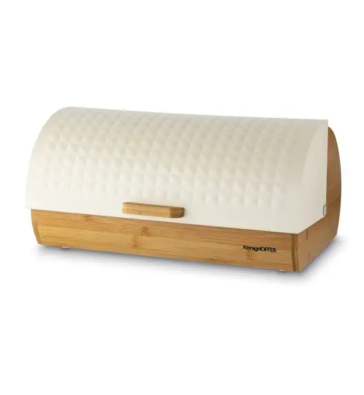 KONIGHOFFER GEOMETRIC CHLEBAK BAMBUSOWY BEŻOWY 36X25X16,8CM