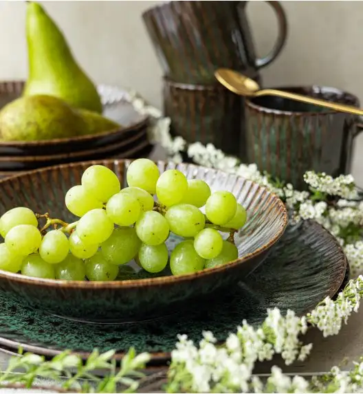 LUBIANA STONEWARE COSMOS ZIELONY | Serwis obiadowy 18 elementów dla 6 osób | odcienie zieleni | ceramika