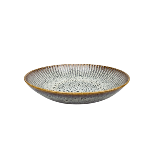 LUBIANA STONEWARE CERAMIKA / METEOR DESERT / Serwis obiadowy 54 elementy dla 18 osób / odcień piaskowo-niebieski