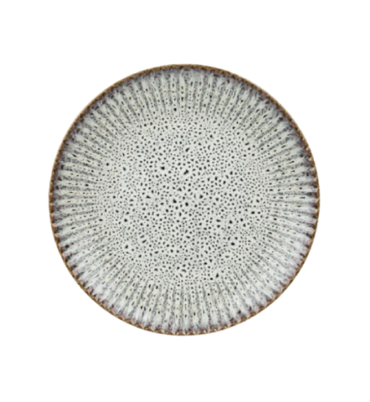 LUBIANA STONEWARE CERAMIKA / METEOR DESERT / Serwis obiadowy 72 elementy dla 24 osób / odcień piaskowo-niebieski