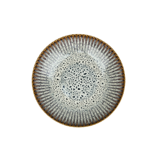 LUBIANA STONEWARE CERAMIKA / METEOR DESERT / Serwis obiadowy 72 elementy dla 24 osób / odcień piaskowo-niebieski