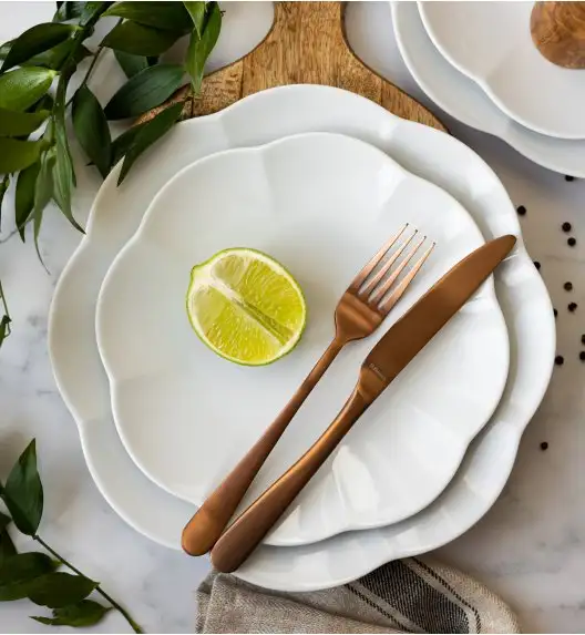 LUBIANA NAOMI Serwis obiadowy 24 os / 72 elementy | biała porcelana