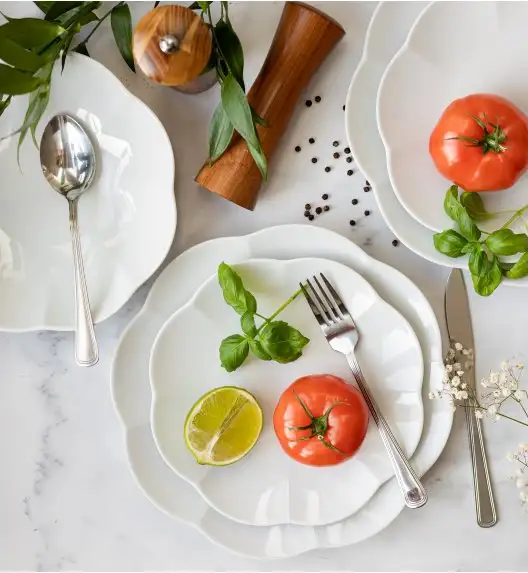 LUBIANA NAOMI Serwis obiadowy 24 os / 72 elementy | biała porcelana