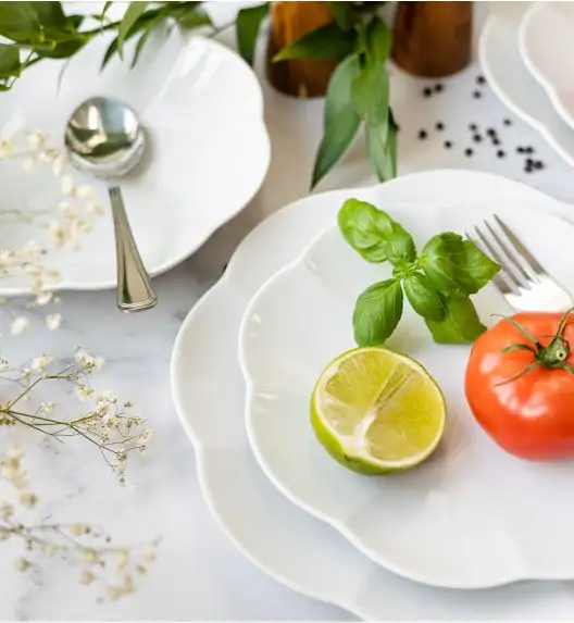 LUBIANA NAOMI Serwis obiadowy 24 os / 72 elementy | biała porcelana