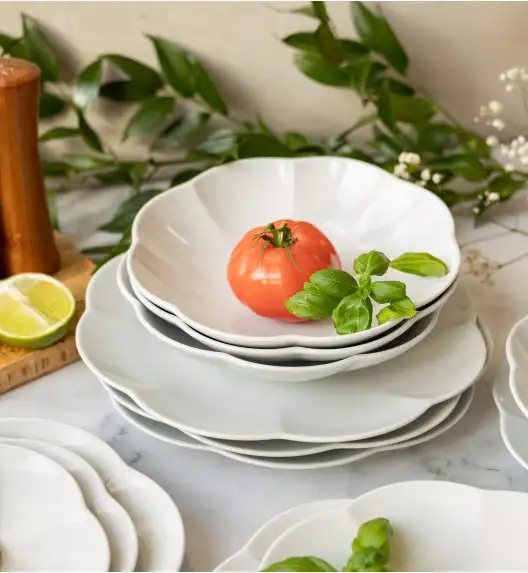 LUBIANA NAOMI Serwis obiadowy 24 os / 72 elementy | biała porcelana