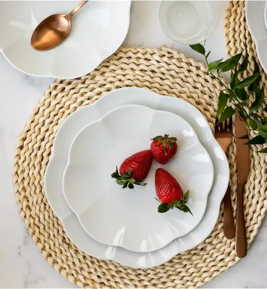 LUBIANA NAOMI Serwis obiadowy 24 os / 72 elementy | biała porcelana