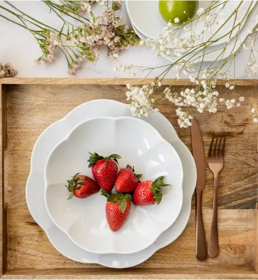 LUBIANA NAOMI Serwis obiadowy 24 os / 72 elementy | biała porcelana