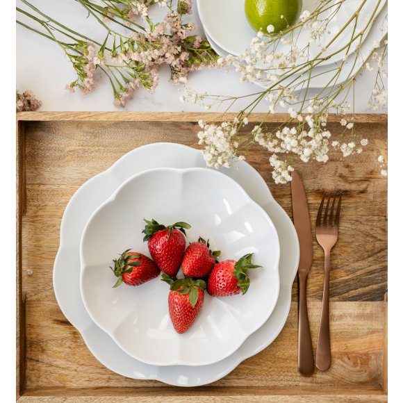 LUBIANA NAOMI Serwis obiadowy 24 os / 72 elementy | biała porcelana